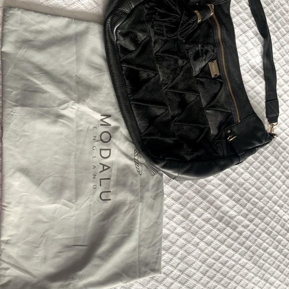 MODALU London Black Leather Hobo bag - Picture 1 of 2